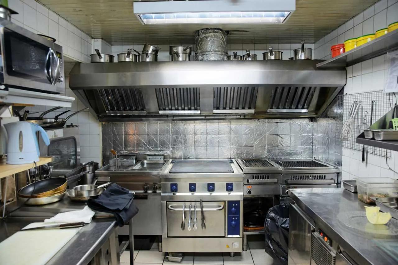 Restaurant kitchen hood cleaning